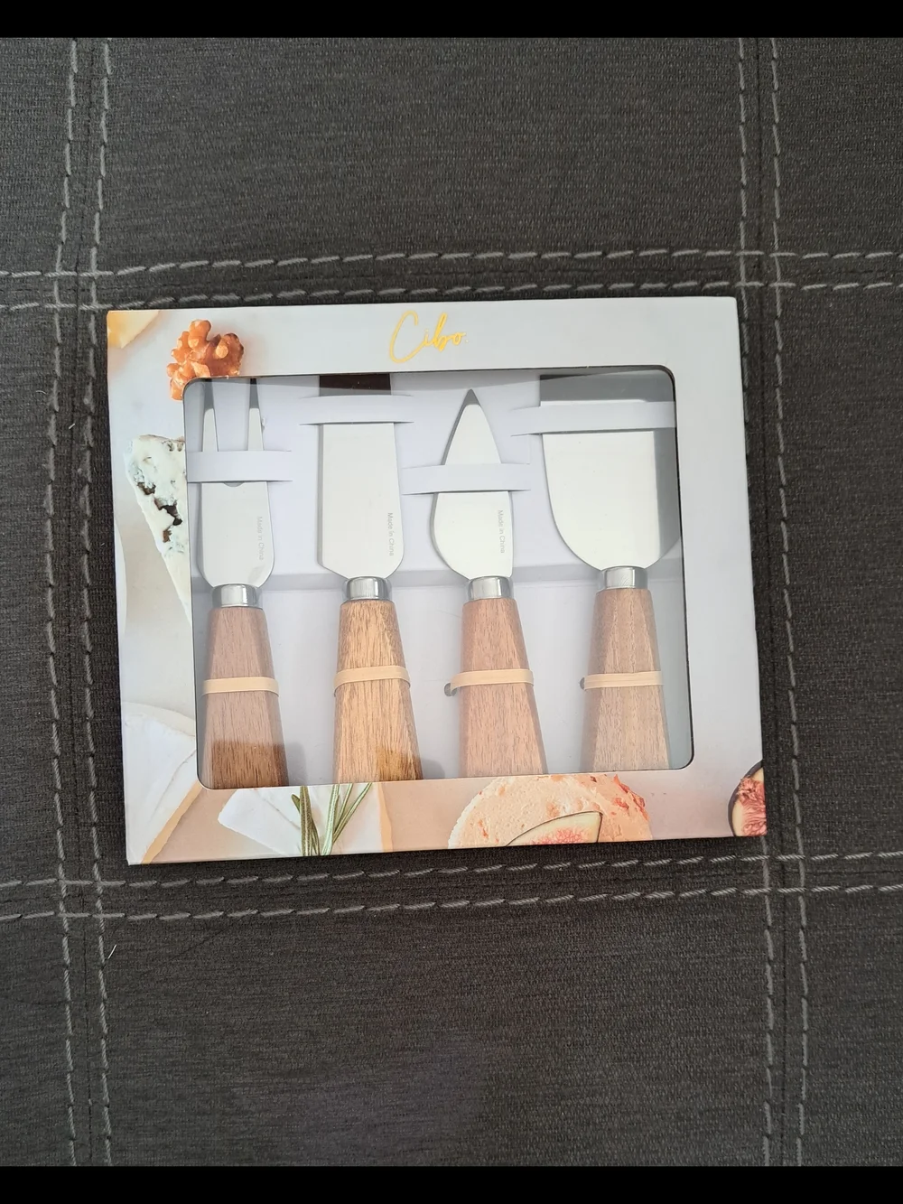 Cibo Wooden Handle Cheese Knife Set - Natural Brown